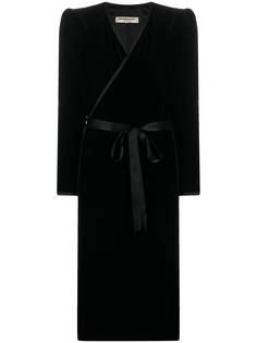 Yves Saint Laurent Pre-Owned бархатное платье с запахом