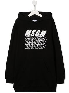 Msgm Kids платье-худи с узором
