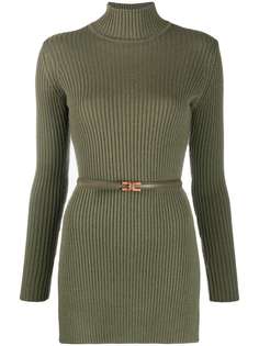 Elisabetta Franchi джемпер с разрезом сбоку и высоким воротником