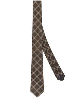 Fendi клетчатый галстук с логотипом FF