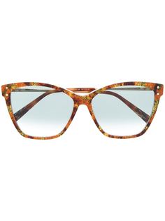 MISSONI EYEWEAR солнцезащитные очки в оправе кошачий глаз черепаховой расцветки