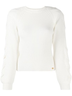 Elisabetta Franchi джемпер в рубчик с круглым вырезом