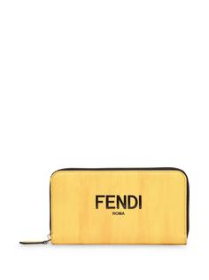 Fendi кошелек с круговой молнией и логотипом