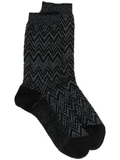 Missoni носки с узором зигзаг и вышитым логотипом