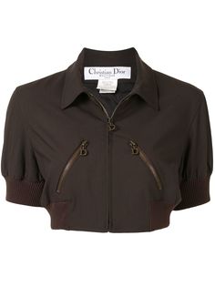 Christian Dior укороченная куртка pre-owned на молнии