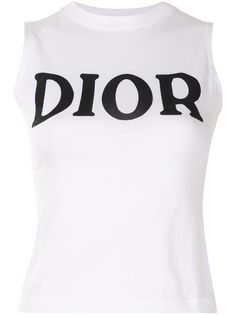 Christian Dior топ без рукавов pre-owned с логотипом