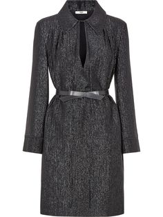 Fendi платье с бантом и эффектом металлик