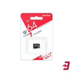 Карта памяти Smartbuy MicroSDXC Class 10 LE 64GB (SB64GBSDCL10-00LE)