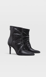 Stradivarius Ботильоны Со Сборкой И На Каблуке Женская Коллекция Черный 39