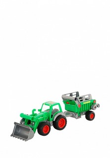 Игрушка Wader "Фермер-техник", трактор-погрузчик с полуприцепом №2 (в коробке)