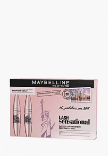 Набор для макияжа глаз Maybelline New York тушь для ресниц Lash Sensational, x2, 9.5 мл