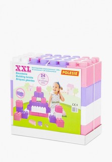 Конструктор Wader Строительный "XXL", 24 элемента (v2) + соединитель (24 элемента)