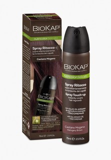 Тонирующее средство для волос Biokap спрей для закрашивания отросших корней волос (тон махагон), 75 мл