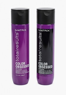 Набор для ухода за волосами Matrix Total Results Color Obsessed, для защиты цвета волос, шампунь 300 мл + кондиционер 300мл