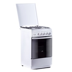 Газовая плита Flama FG 24211 W, газовая духовка, чугун, белый