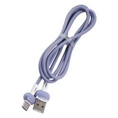 Кабель Redline Candy, USB Type-C (m) - USB (m), 1м, в оплетке, 2A, фиолетовый [ут000021997]