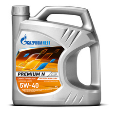 Моторное масло GAZPROMNEFT Premium N 5W-40 4л. синтетическое [2389900144]