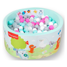 Сухой бассейн Hotenok Fisher Price Учим цифры с друзьями на отдыхе с шарами шар.:200шт голубой (SBH0