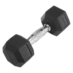 Гантель Starfit DB-301 1гант. 6кг обрезин. черный (УТ-00007099)