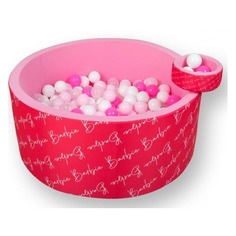 Сухой бассейн HOTENOK Barbie Стильные игры, шариков 200шт, розовый [sbh414_bb]