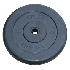 Диск Mb Barbell Atlet для гантели обрезин. 10кг черный (28260627)