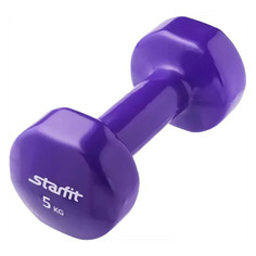 Гантель Starfit DB-101 1гант. 5кг винил. фиолетовый (УТ-00007057)