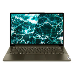 Ноутбук LENOVO Yoga Slim7 14IIL05, 14", IPS, Intel Core i5 1035G4 1.1ГГц, 16ГБ, 1000ГБ SSD, Intel Iris Plus graphics , Windows 10, 82A1008BRU, темно-зеленый