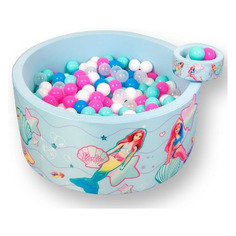 Сухой бассейн Hotenok Barbie Подводная сказка шар.:200шт голубой (SBH412_BB)