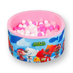 Сухой бассейн HOTENOK МиМиМишки, шариков 200шт, розовый [sbh132mm]