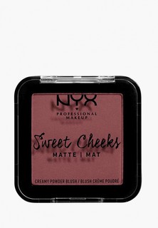 Румяна Nyx Professional Makeup Sweet Cheeks Creamy Powder Blush Matte, оттенок 02, Fig, 5 г