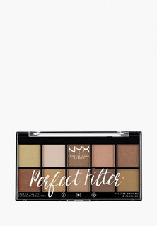 Палетка для глаз Nyx Professional Makeup Perfect Filter Shadow Palette, оттенок 01, Golden hour, 17 г