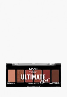 Палетка для глаз Nyx Professional Makeup Мини Ultimate Edit Petite Shadow Palette, оттенок 01, Warm Neutrals, 7 г