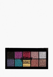 Палетка для глаз Nyx Professional Makeup Glitter Goals Cream PRO Palette, 10 шт по 1,2 г