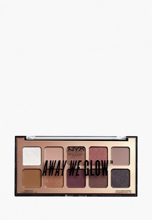 Палетка для глаз Nyx Professional Makeup Away We Glow Shadow Palette, оттенок 01 Love Beam, 10 г