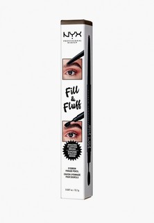 Карандаш для бровей Nyx Professional Makeup Fill & Fluff Eyebrow Pomade Pencil, оттенок 05 Ash Brown, 0,2 г