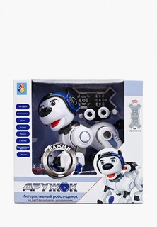 Игрушка радиоуправляемая 1Toy щенок-робот "ДРУЖОК", 25х27х18 см