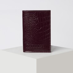 Обложка для паспорта, цвет бордовый Textura