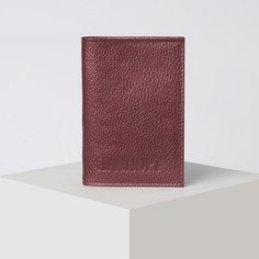Обложка для паспорта, цвет светло-бордовый Textura