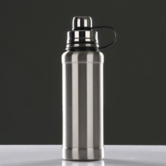 Термос с ситечком 800 мл, сохраняет тепло 8 ч, серебристый 8х28 см Tundra