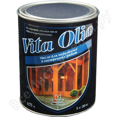 Масло живая краска vita olio для наружных работ фасадное шелковисто-матовое ясень оливковый 0.75 л 253224