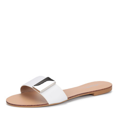 Шлепанцы Белые текстильные шлепанцы с пряжкой Corso Como