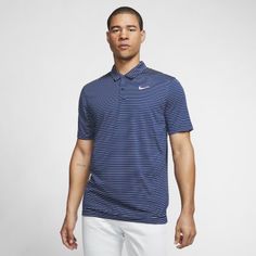 Мужская рубашка-поло в полоску для гольфа Nike Dri-FIT