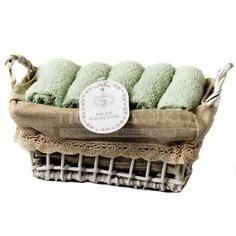 Набор полотенец кухонных, 5 шт 30х30 см, Sofi De Marko Герда изумрудный