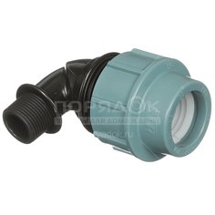ПНД уголок STR с наружной резьбой 3/4", 32 мм СТР