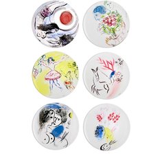 Набор из шести тарелок Marc Chagall Bernardaud