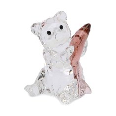 Скульптура Bear with fish Swarovski