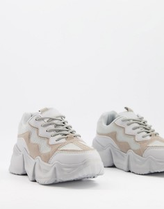 Серые кроссовки на массивной подошве Truffle Collection-Серый