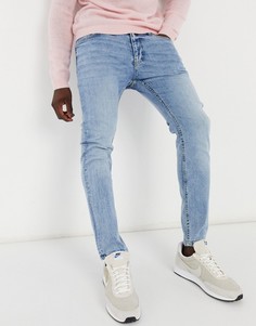 Голубые джинсы скинни Bershka-Синий