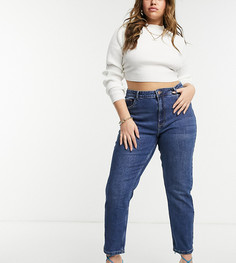 Синие джинсы до щиколотки в винтажном стиле Vero Moda Curve Joana-Синий