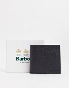 Черный кожаный бумажник Barbour